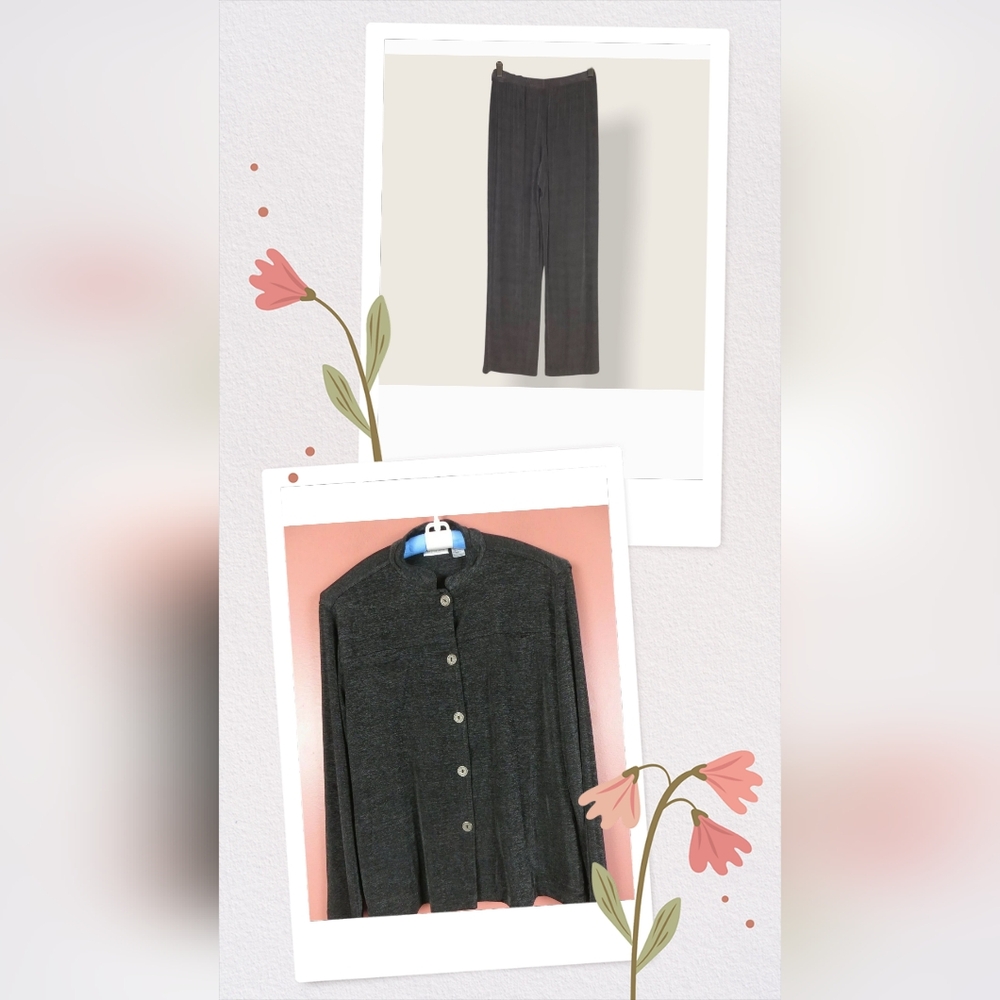 Elegant Gray Women's Suit Set